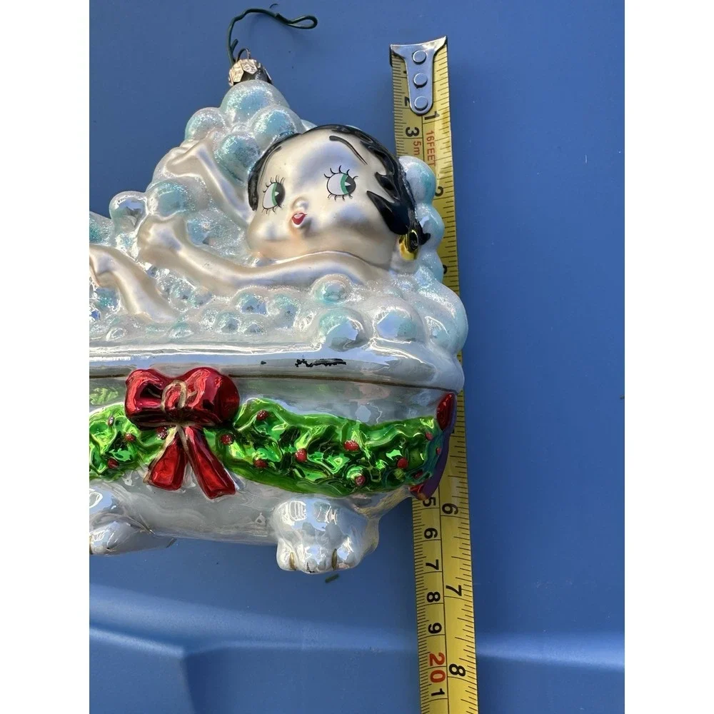 Vintage Kurt Adler Betty Boop Bubble Bath  1998‎ Polonaise Glass Ornament